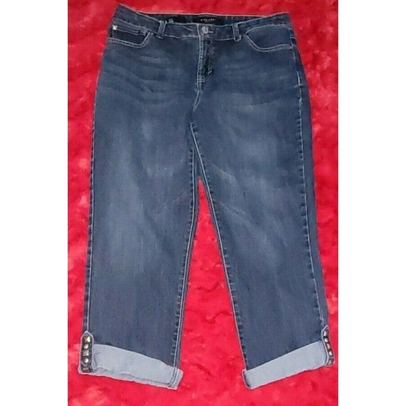 Nine West Denim - nine west womans 10 jeans cuffed with studs